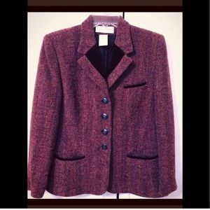 Platine Vintage Tweed and Velvet Blazer